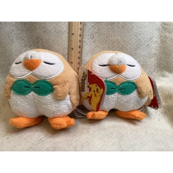 Pokémon Rowlet Plush Toy Set Of 2 By Jakks Pacific - Picture 2 of 6